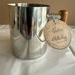 New with Tag Balduzzi  Stainless Steel Milk Jug for Steaming/Frothing Milk